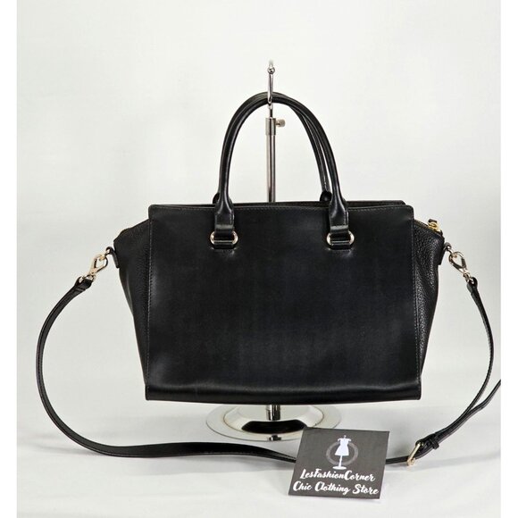 Kate Spade Women's Black Leather Mini Bernadine Hadley Street Satchel Handbag - Picture 6 of 16